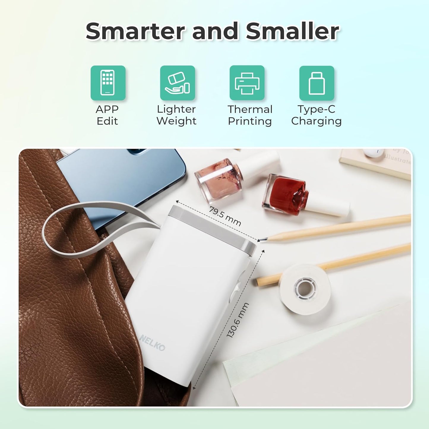 Label Maker Machine with Tape, P21 Bluetooth Label Printer, Wireless Mini Label Makers with Multiple Templates for School Office Home, White