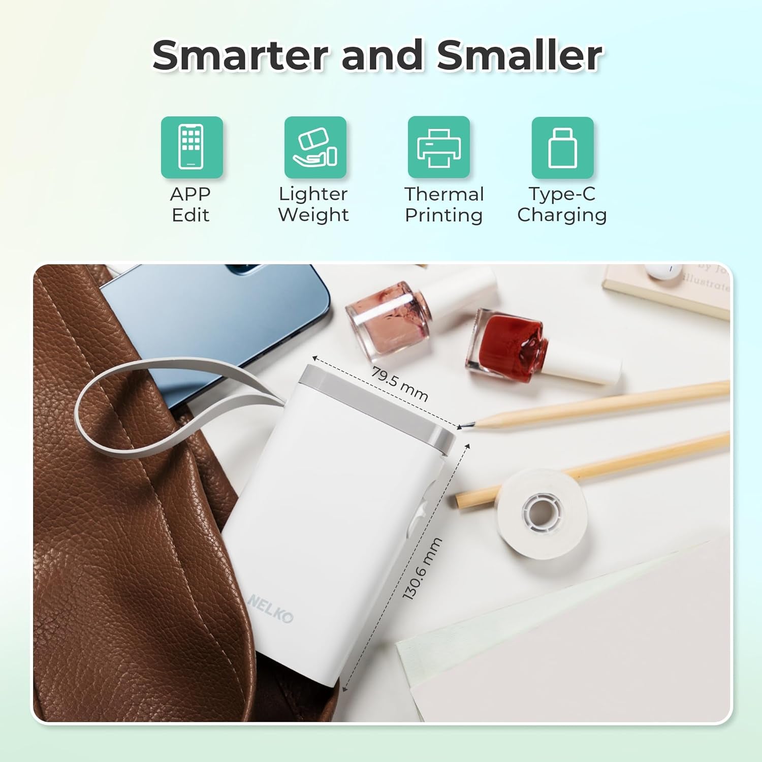 Label Maker Machine with Tape, P21 Bluetooth Label Printer, Wireless Mini Label Makers with Multiple Templates for School Office Home, White