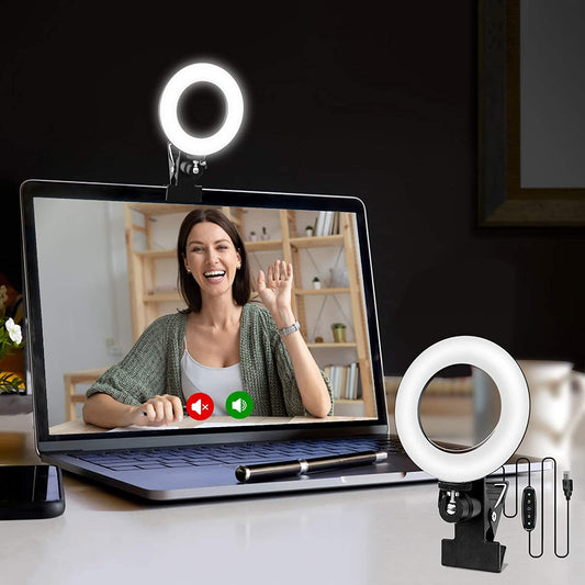 Video Conference Lighting Kit, Ring Light for Monitor Clip On,For Remote Working, Distance Learning,Zoom Call, Self Broadcasting and Live Streaming, Computer Laptop Video Conferencing