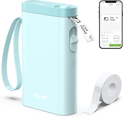 Label Maker Machine with Tape, P21 Bluetooth Label Printer, Wireless Mini Label Makers with Multiple Templates for School Office Home, White